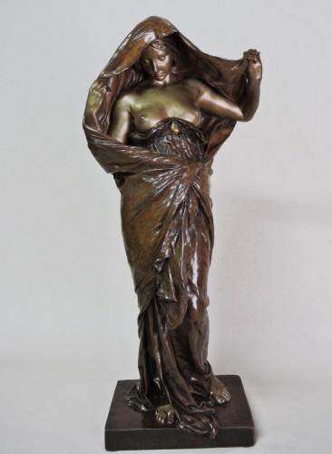 &quot;La nature se devoilant devant la science&quot; par E. Barrias (1841/1905) - Sculpture Style Art nouveau