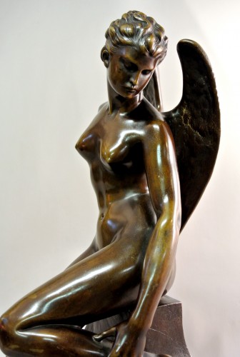 &quot;L&#039;hirondelle blessée&quot; Alfred Boucher (1850/1934) - Sculpture Style Art nouveau