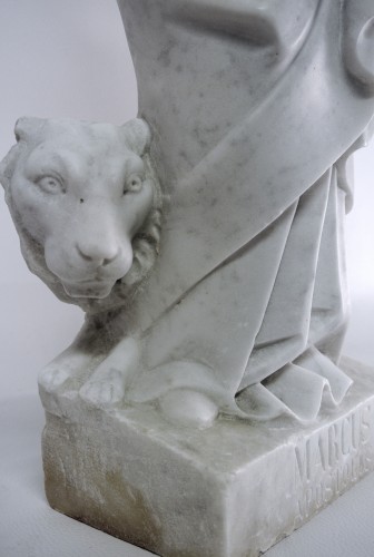 "Saint Marc" marbre de Carrare fin XIXe - Napoléon III