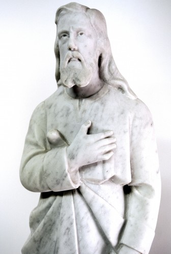 Antiquités - "Saint Marc" marbre de Carrare fin XIXe