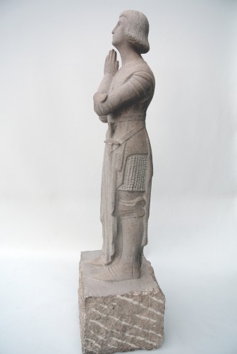 Sculpture  - &quot;Jeanne d&#039;Arc in prayer&quot;  by Georges Salendre 1890/1985