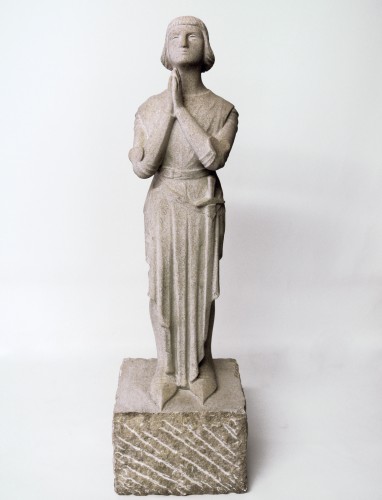 Antiquités - &quot;Jeanne d&#039;Arc in prayer&quot;  by Georges Salendre 1890/1985