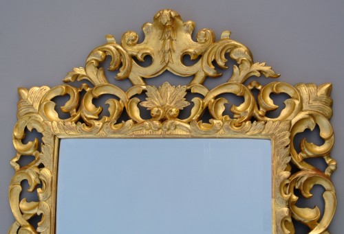 Miroir à fronton d&#039;époque XIXème - Napoléon III