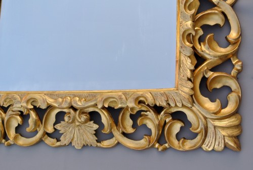 Napoléon III - Miroir à fronton d'époque XIXe