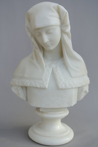 Sculpture  - Bust of the Virgin - E. Fiaschi  (1858-1941)