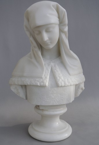 XXe siècle - Buste de la Sainte-Vierge - E. Fiaschi (1858-1941)