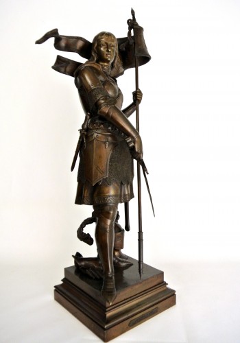 Sculpture Sculpture en Bronze - Jeanne d'Arc d'après Jean-Baptiste Germain (1841/1910)