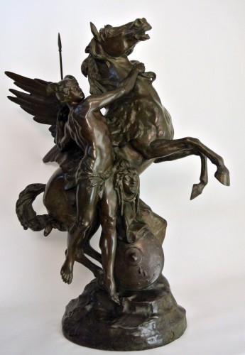 Persée and Pégase according to Emile Picault (1833/1922) - Sculpture Style Art nouveau