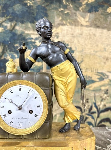 Pendule dite au matelot D’époque Empire - Marius Simon Antiquités