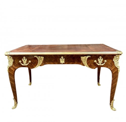 Napoleon III marquetry and gilt bronze desk