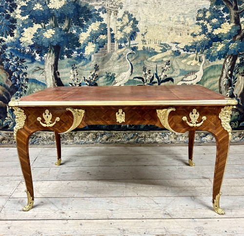 Napoleon III marquetry and gilt bronze desk - Furniture Style Napoléon III