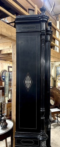 Antiquités - Napoléon III period bookcase in ivory and ebony marquetry 
