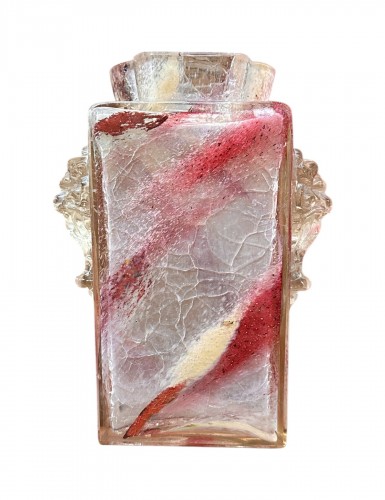  Ernest Baptiste Leveillé - Chinese style crackle vase, late 19th century
