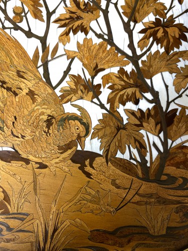  Alphonse Giroux et Duvinage - Large Japanese Marquetry and Cloisonné cup - Napoléon III