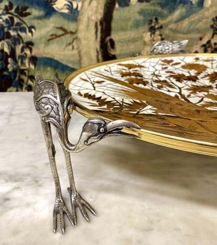 Napoléon III -  Alphonse Giroux et Duvinage - Large Japanese Marquetry and Cloisonné cup