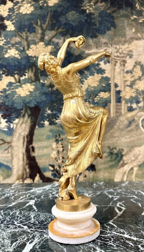 Sculpture  - Joe Descomps (1869-1950)  - Dancer With Mask, circa 1920