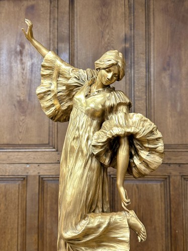 Sculpture Sculpture en Bronze - Danseuse au cothurne - Agathon Leonard (1841-1923) fonte Susse