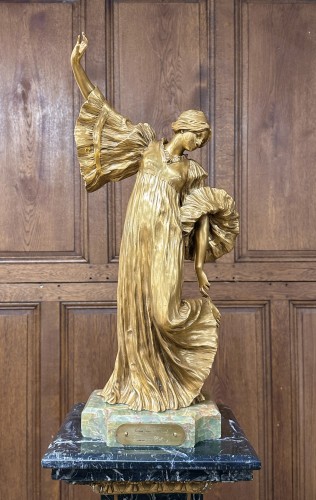 XXe siècle - Danseuse au cothurne - Agathon Leonard (1841-1923) fonte Susse