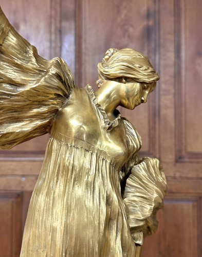 Art nouveau - Danseuse au cothurne - Agathon Leonard (1841-1923) fonte Susse