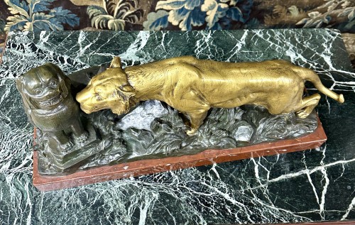 Georges Gardet (1863-1939) -  Tiger in the Ruins - Art Déco