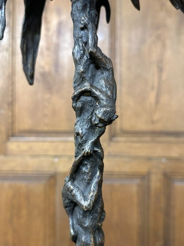 Antiquités - Christophe Fratin - Cigar holder palm tree, torch with monkey, Napoleon III