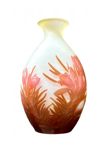 Emile Gallé - Blown-molded Vase With Crocus Decoration