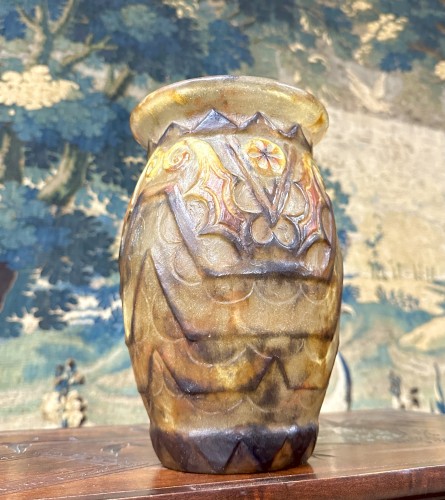 Gabriel Argy Rousseau - Vase « Feuilles de chardon », 1927 - Marius Simon Antiquités