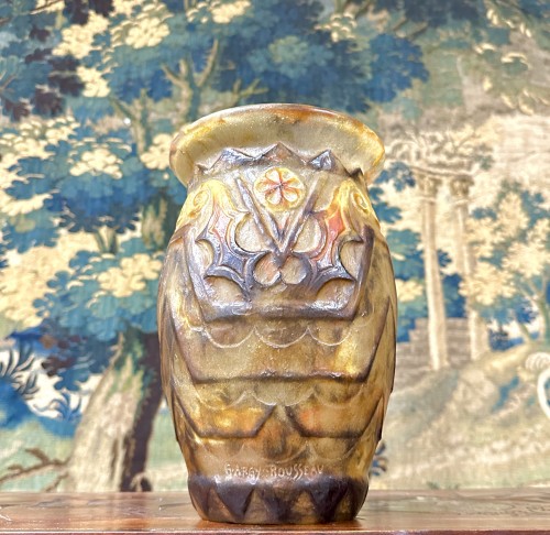 XXe siècle - Gabriel Argy Rousseau - Vase « Feuilles de chardon », 1927