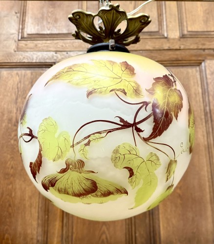Émile Gallé - Abutilon pendant or ceiling light - 