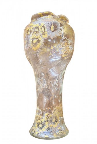 Emile Gallé - Daisy and Canvas Vase