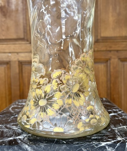 Emile Gallé - Daisy and Canvas Vase - Art nouveau