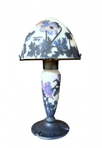 Muller frères a lunéville - lamp with anemone decoration art nouveau period
