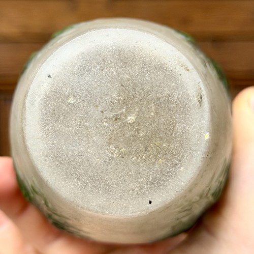 Gabriel Argy-Rousseau, vase with red thistles, art deco pate de verre - Art Déco