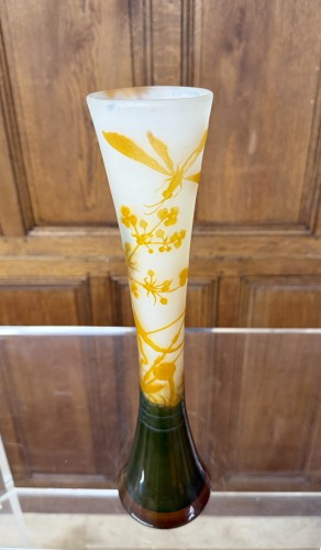 Émile Gallé - Vase de forme diabolo - Marius Simon Antiquités