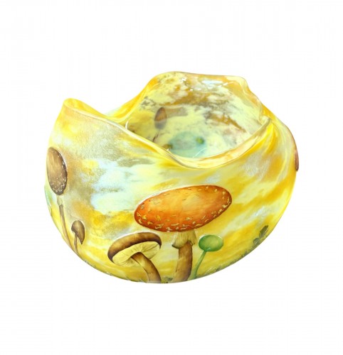 Daum Nancy - Vase or bowl with mushroom decor