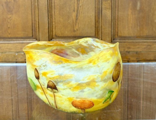 Glass & Crystal  - Daum Nancy - Vase or bowl with mushroom decor