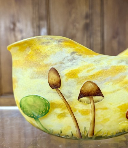 Antiquités - Daum Nancy - Vase or bowl with mushroom decor