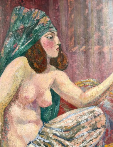 Tableaux et dessins Tableaux du XXe siècle - Émile Gaudissard (1872-1956) - femme de Biskra
