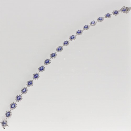 Sapphire and Diamond Bracelet - Antique Jewellery Style 