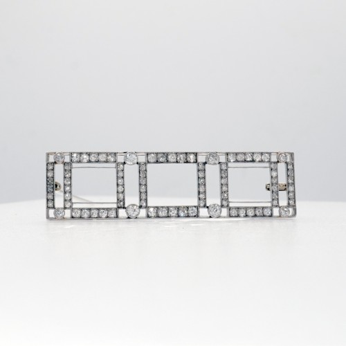 Art Deco platinum brooch - Antique Jewellery Style 