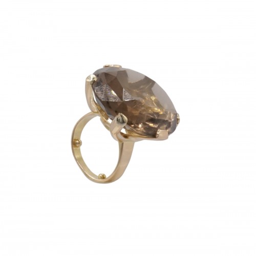 Smoky quartz ring