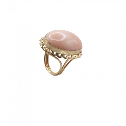 Ring adorned with coral