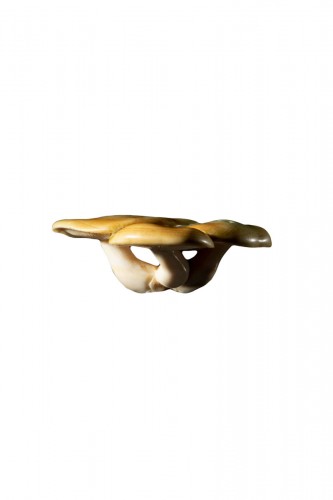 A Japanese group of three mushrooms Netsuke