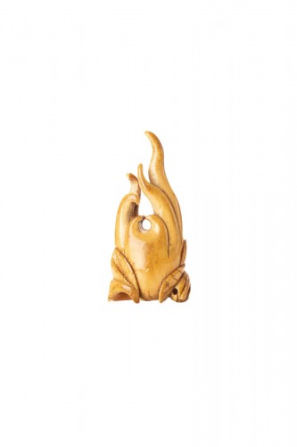 Netsuke le cèdre, de la main de Bouddha, Japon Edo