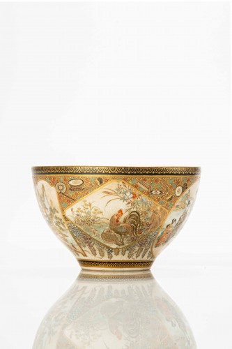 Bol en céramique Satsuma à décor d'émaux polychromes et d'or - Arts d
