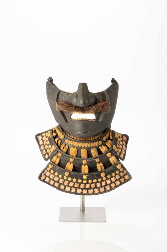 A Japanese Samurai ressei menpo mask, edo period - Asian Works of Art Style 