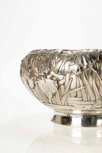 Asian Works of Art  - A Japanese refined silver Junjin bowl , Meiji period