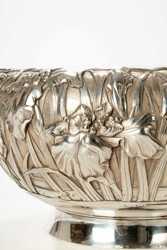 A Japanese refined silver Junjin bowl , Meiji period - 