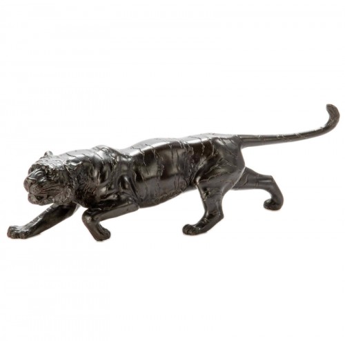 Okimono en bronze représentant l'étude d'un tigre