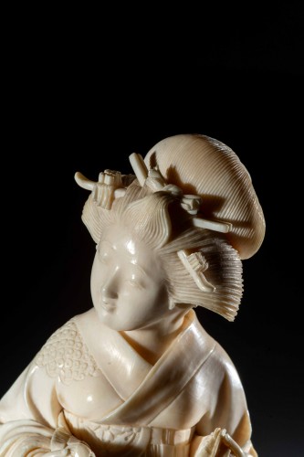  - Ivory Okimono From The Tokyo School Depicting A Mother With A Child